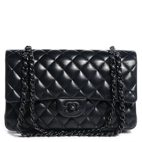 chanel so black medium flap quilted|Classic 11.12 handbag, Lambskin, black — Fashion .